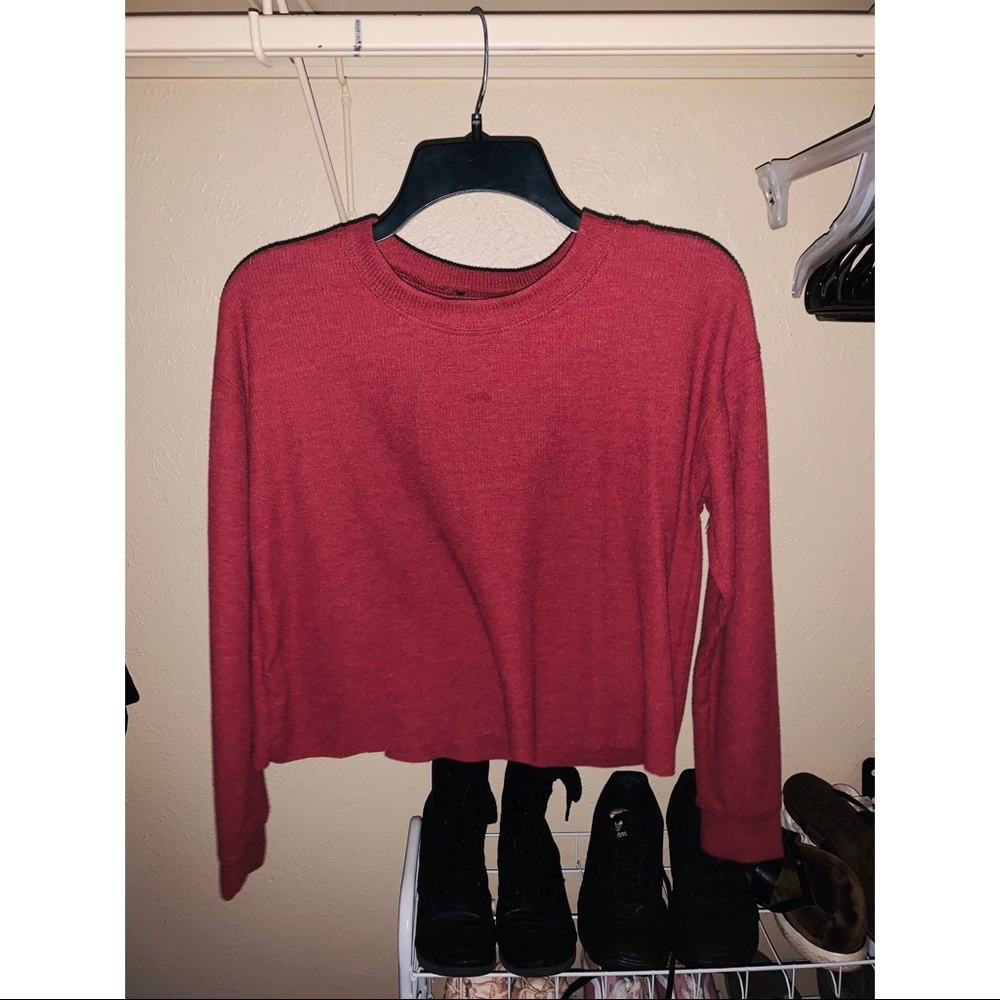 Cropped Long Sleeve Henley